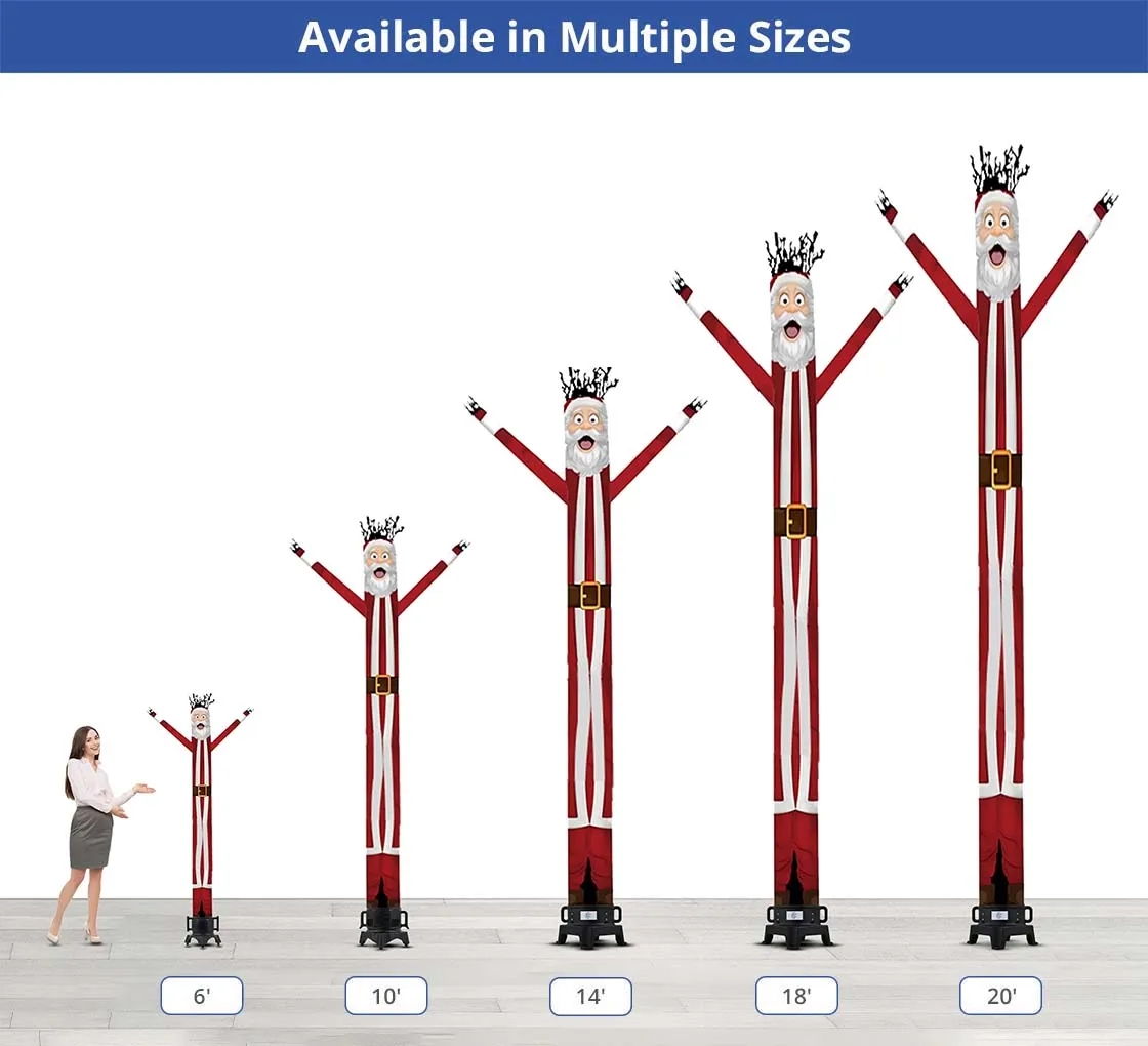 Santa Christmas Inflatable Tube Man with Blower 7