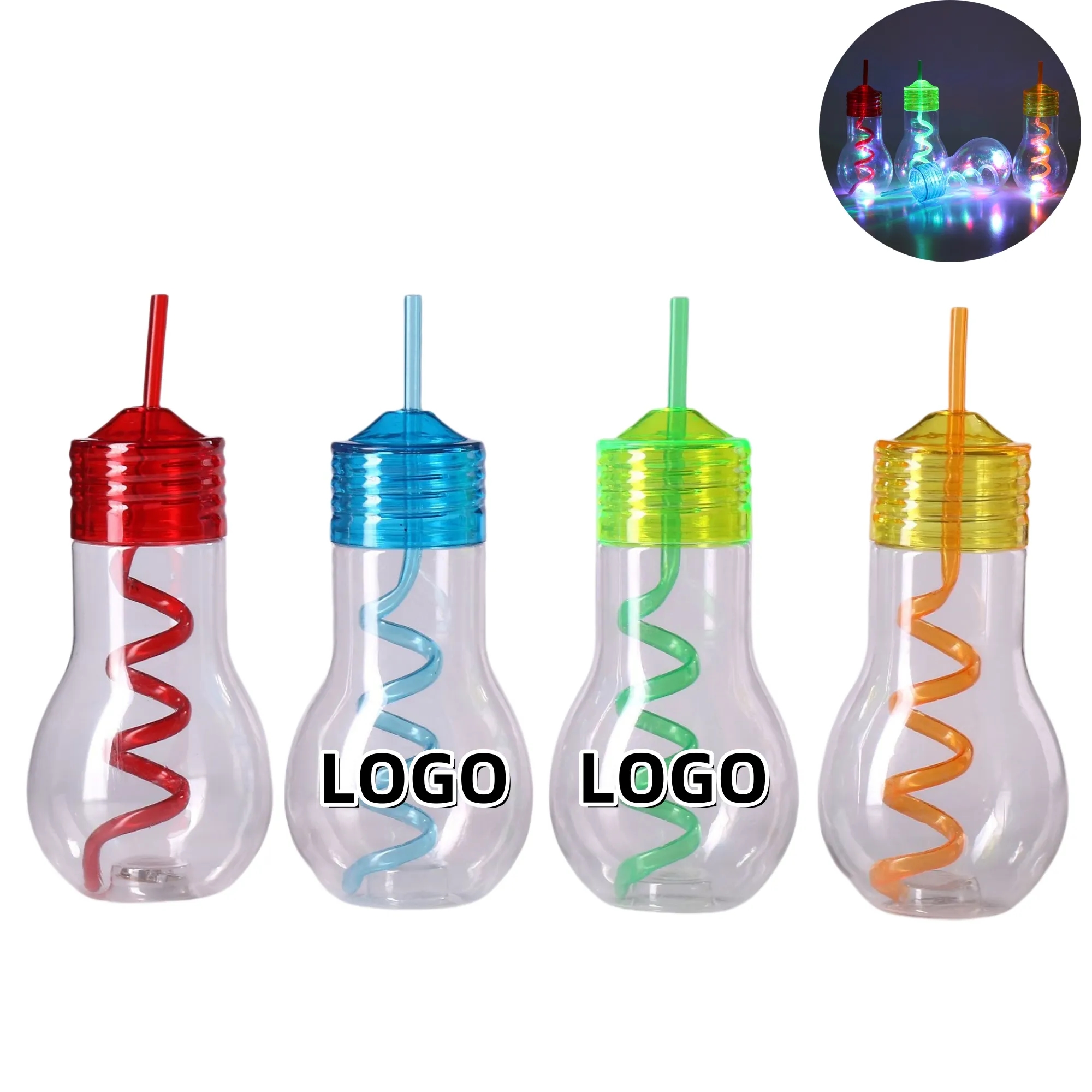 20oz Light-Up Bulb-Shaped Straw Cup 1
