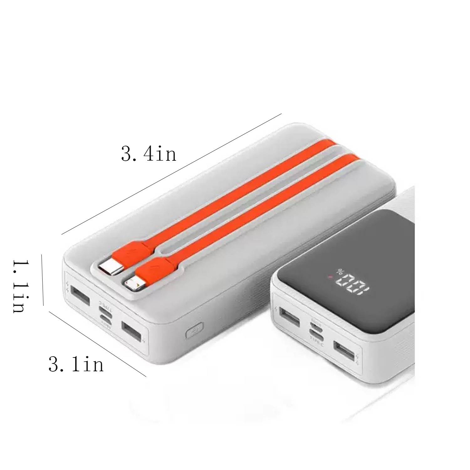 10000mAh Built in Cable Fast Charging Power Bank 9