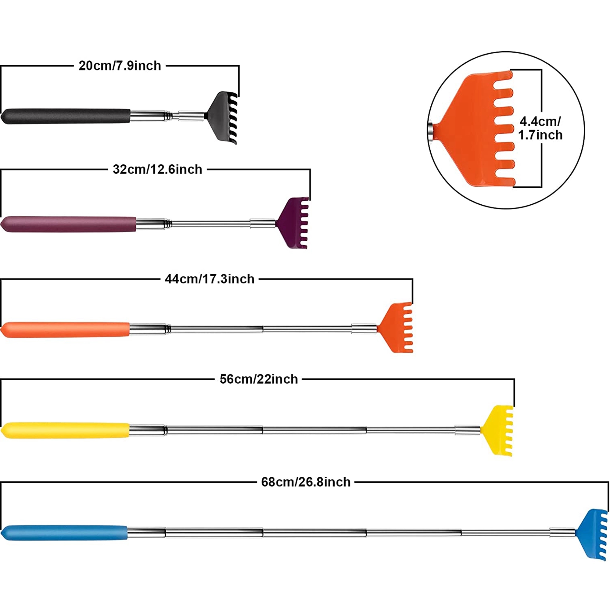 Retractable Stainless Steel Back Scratcher 1