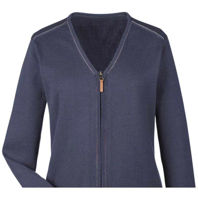 Devon & Jones Ladies' Manchester Fully-Fashioned Full-Zip Cardigan Sweater 6