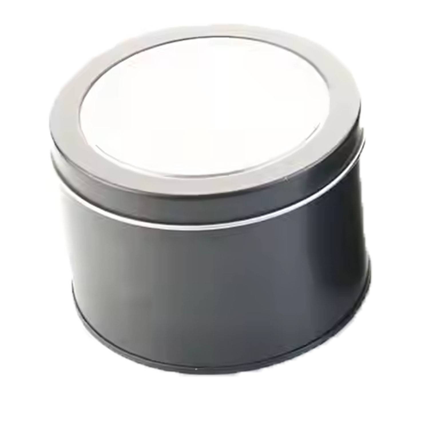 Round Window Tinplate Box w/ Lid 4