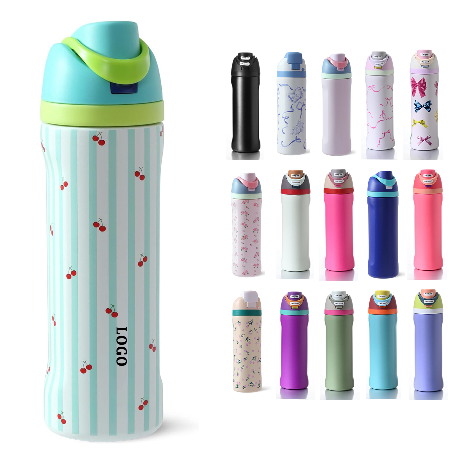 Insulated Stainless Steel Sports Straw Bottle 2