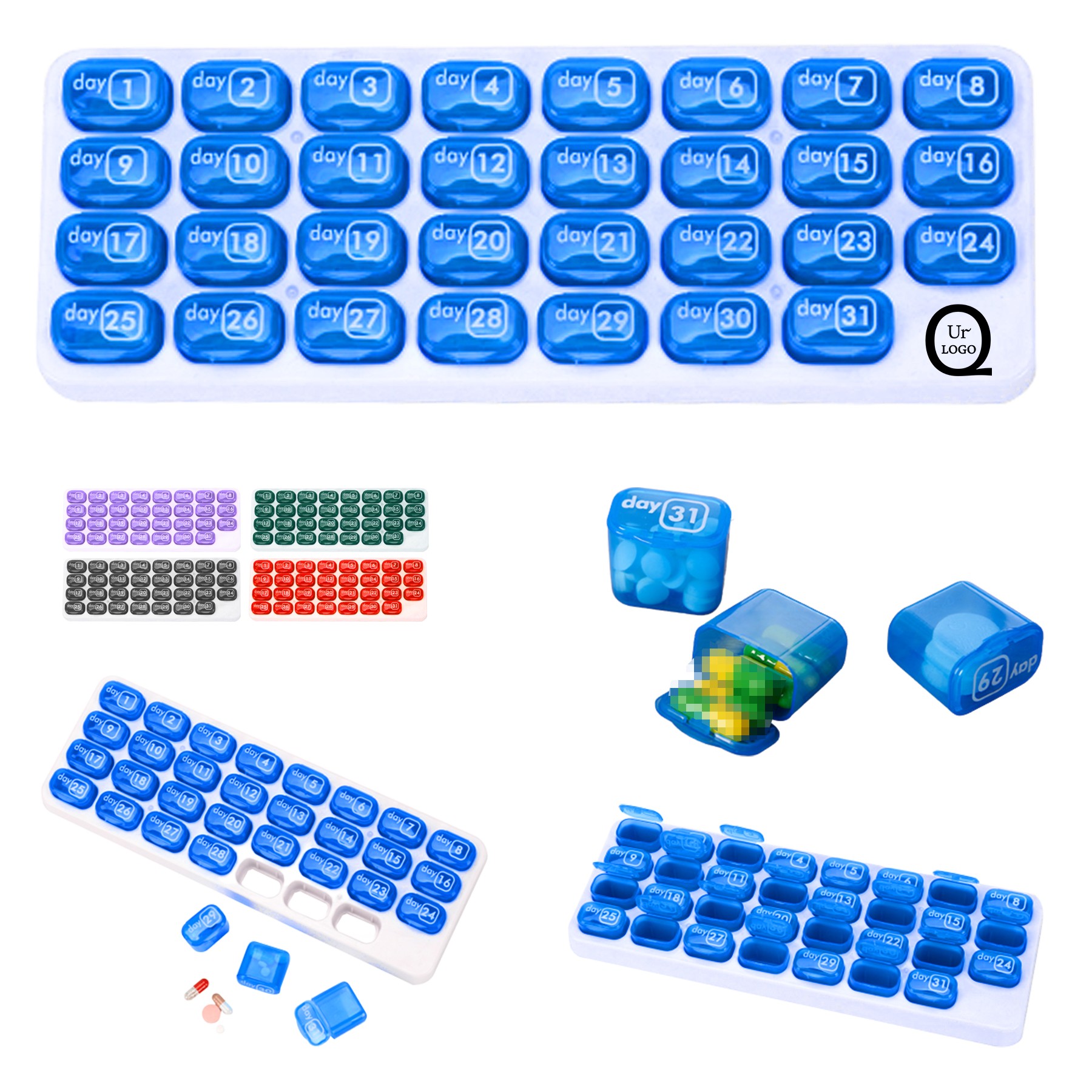 31-Compartment Keyboard Type Medicine Box 2
