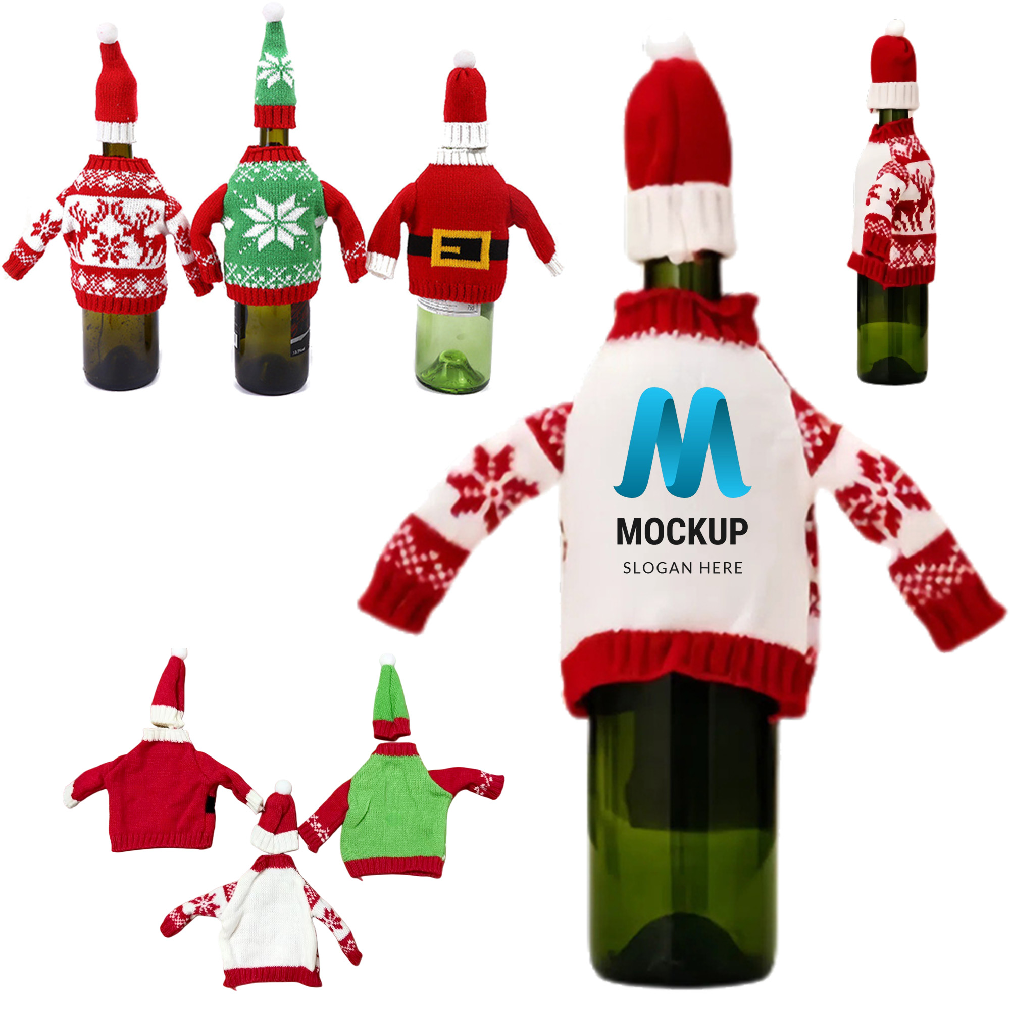 Knit Snowman Sweater Cap Cover 2