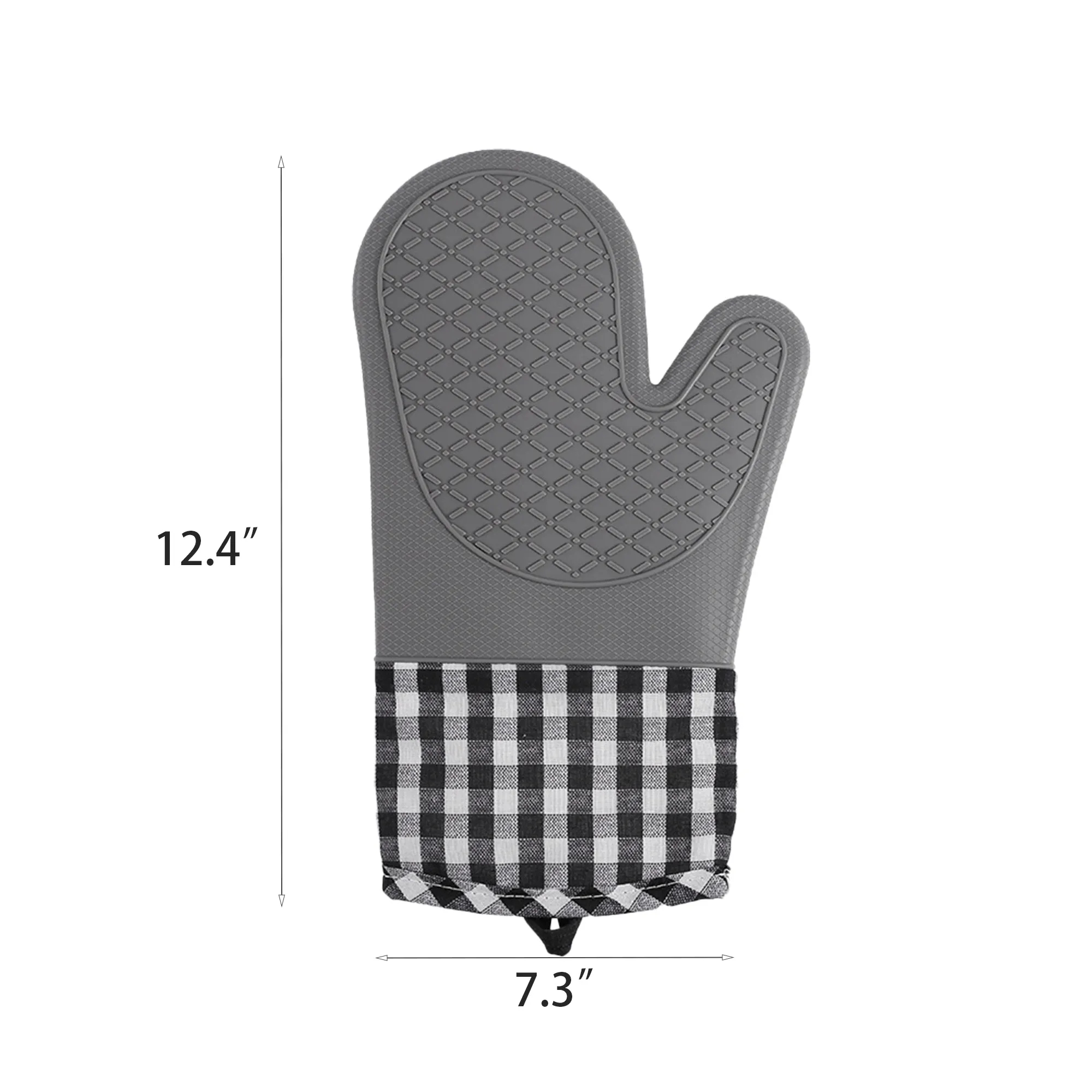 Checkered Silicone Oven Mitt 6