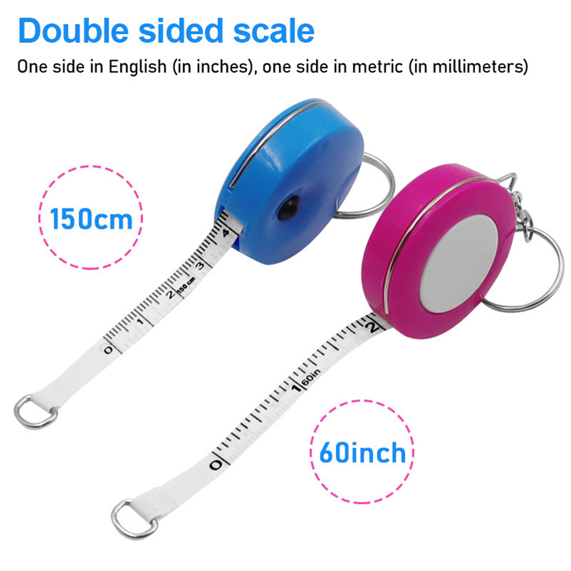 59 Inch Retractable Tape Measure Keychains 4