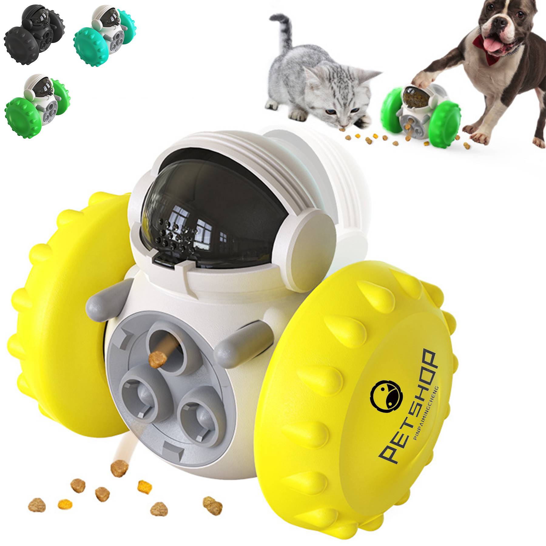 Interactive Dog Treat Toys, Robot Shape Slow Feeder