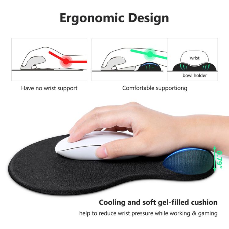 Office Mousepad with Gel Wrist Support 2