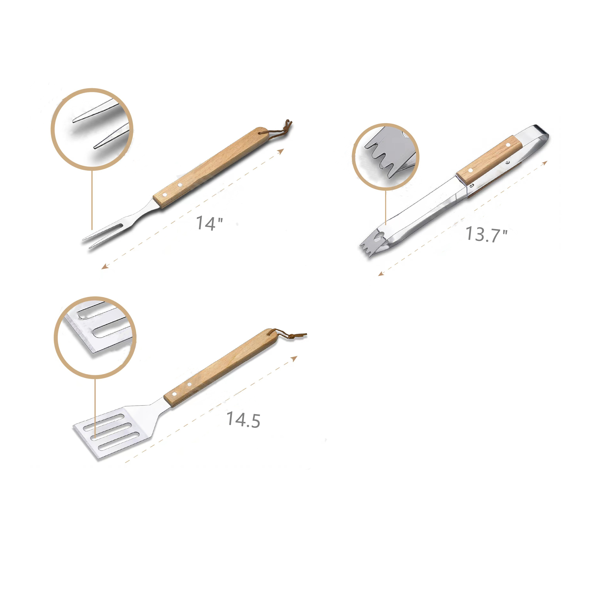 BBQ Grill Tools Set With Carry Case 3
