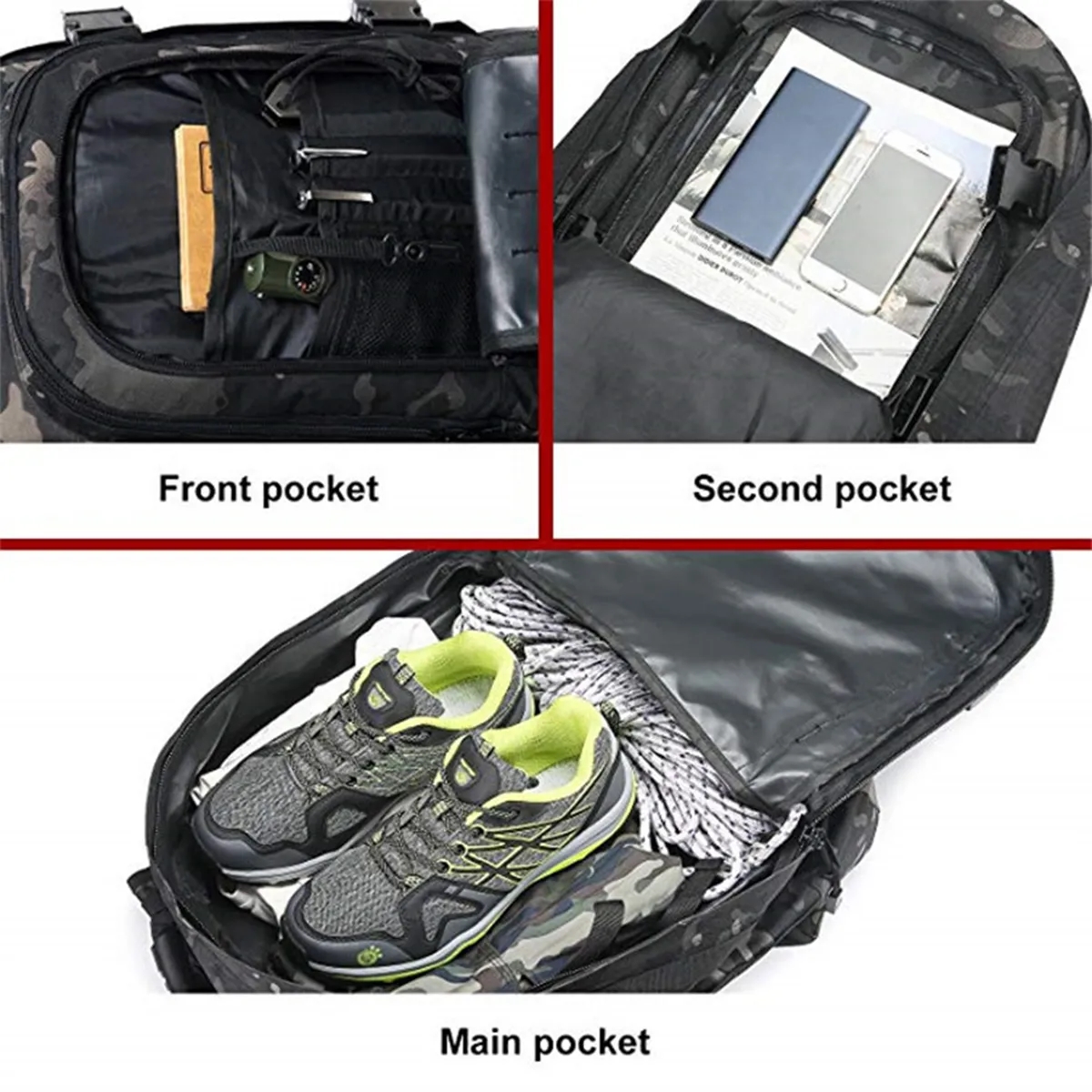 Military Tactical Expandable Waterproof Assault Backpack 5