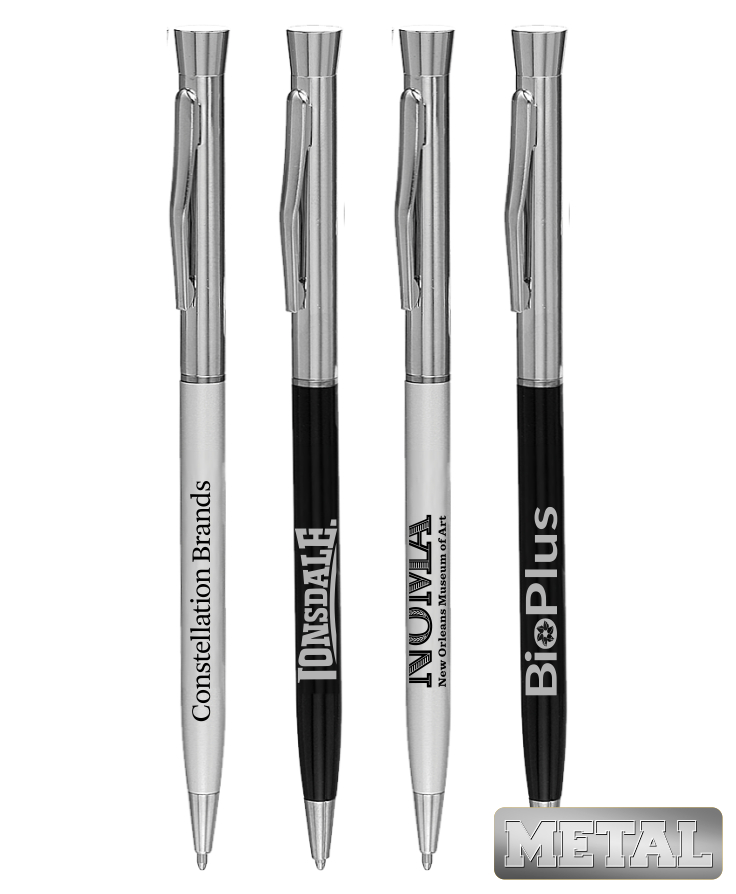 Slender Metal Hotel Twister Pens 1
