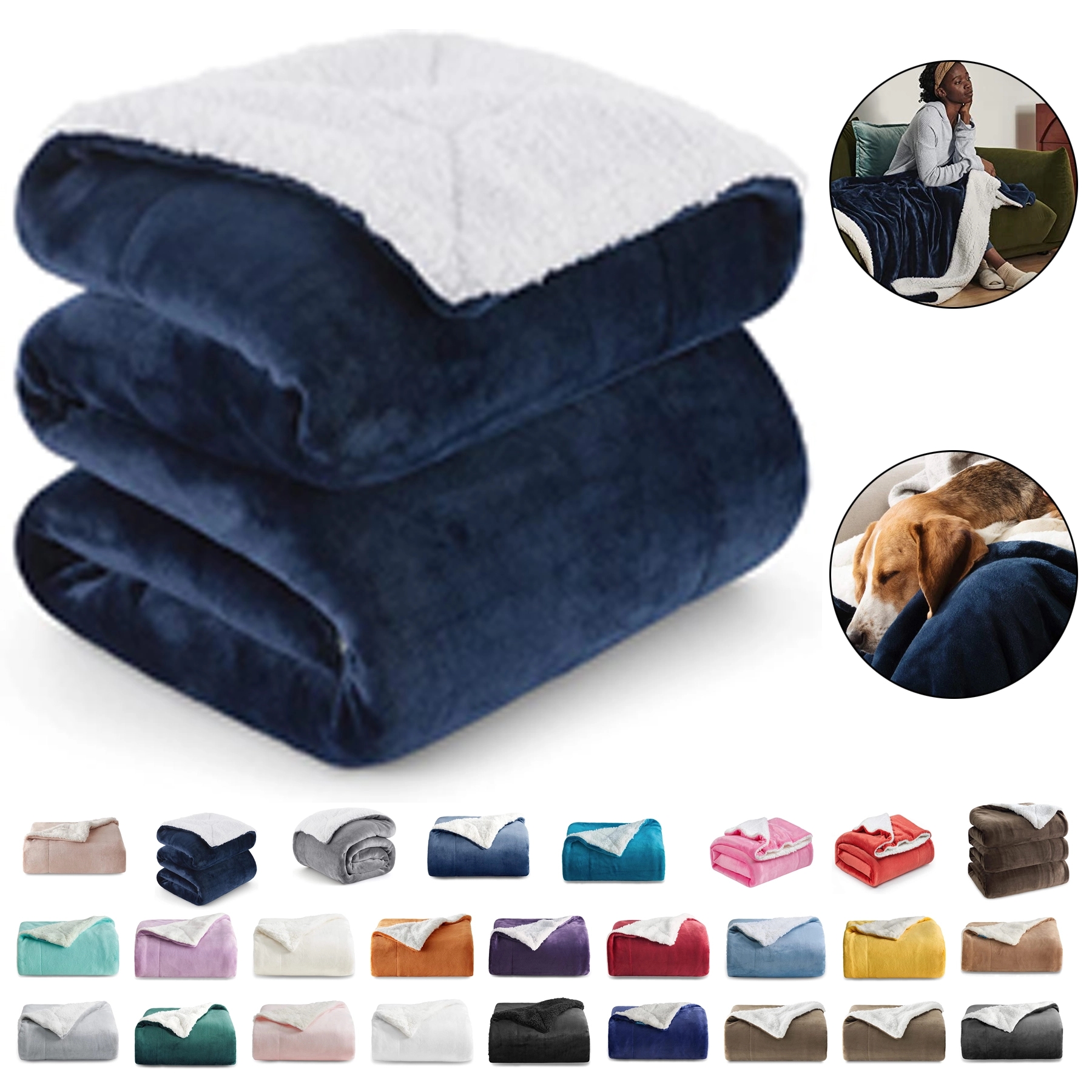 Sherpa Fleece Throw Blanket 1