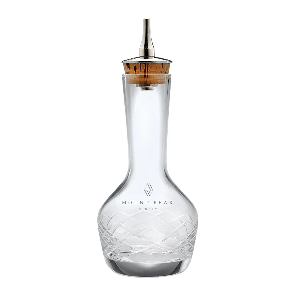 3oz. Glass Bitters Bottle Diamond Design 5