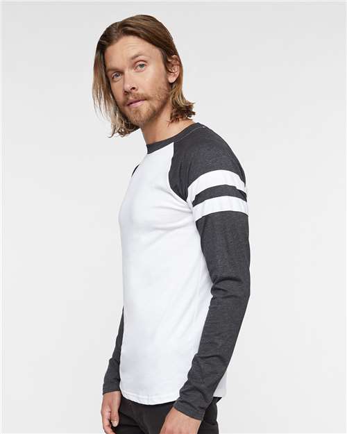 Unisex Fine Jersey Mash Up Long Sleeve Tee - 6934 17