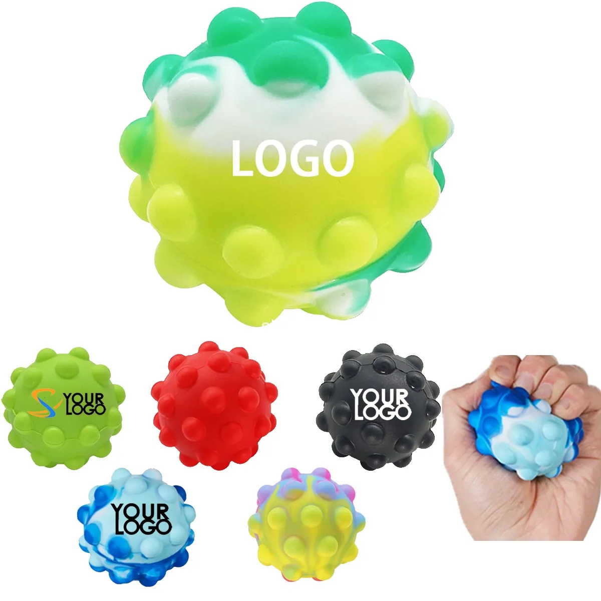 Push Bubble Stress Reliever Ball Silicone Fidget Ball 5