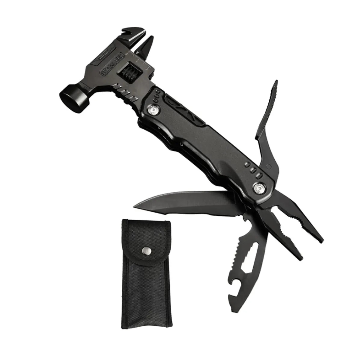 16In1 Multi-function Hammer Wrench Survival Camping Gear 5