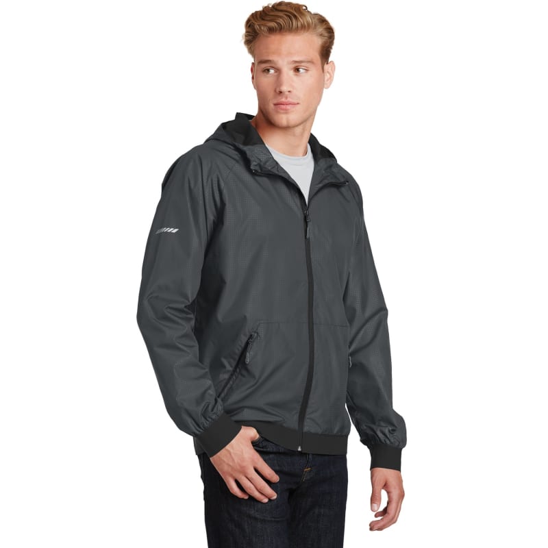 Sport-Tek Embossed Hooded Wind Jacket. 19