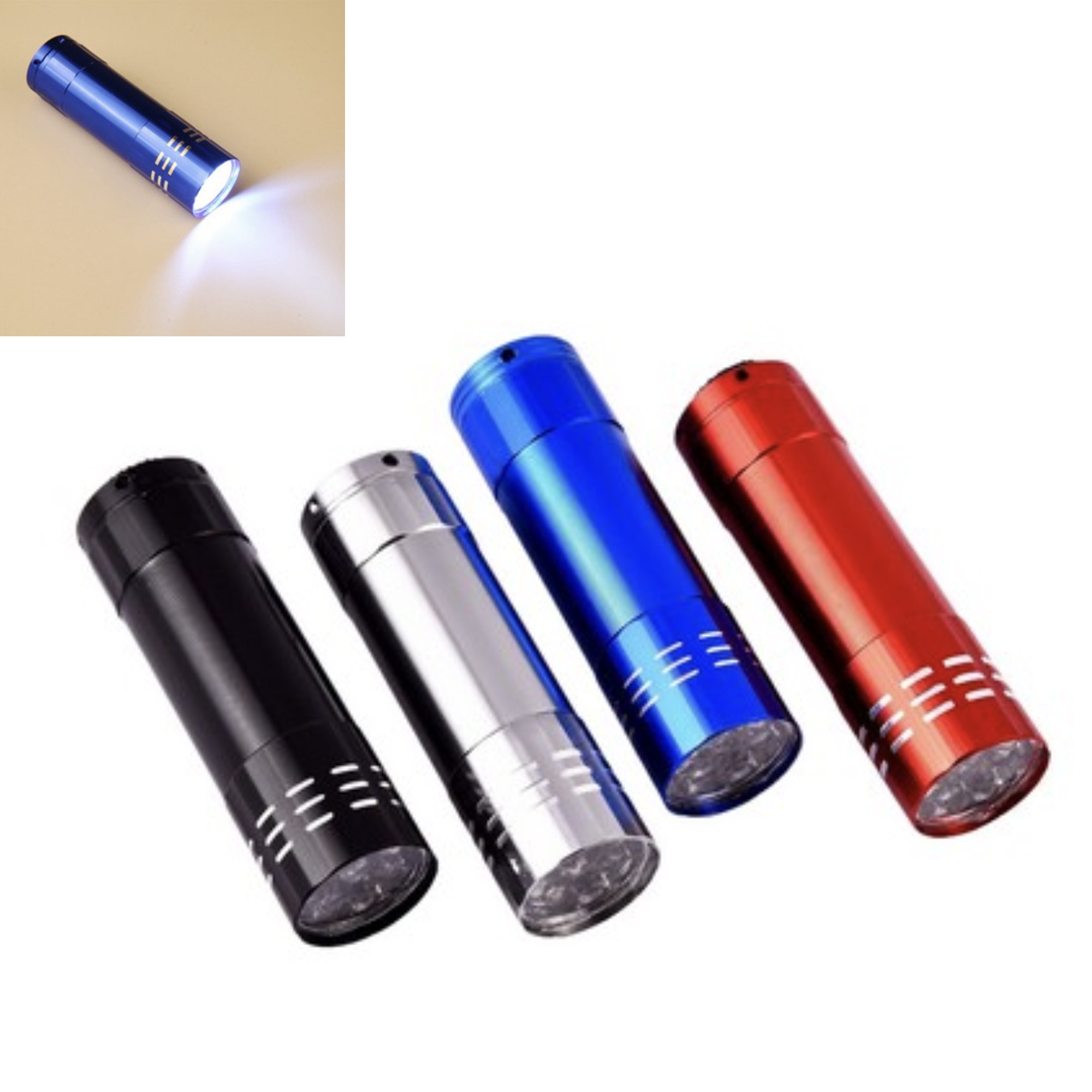 Laser Engraved Aluminum 9 LED Flashlight 2