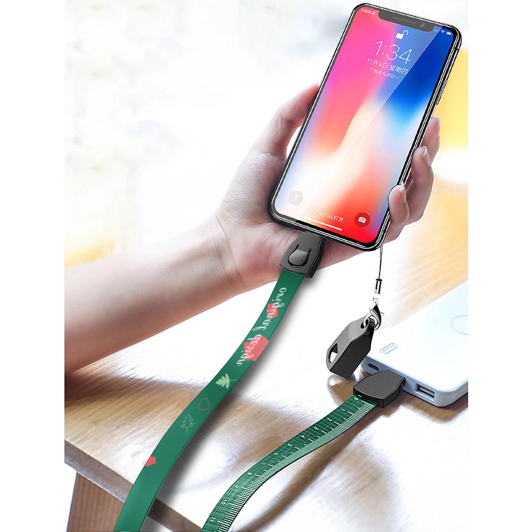 Multi Functional Phone Charging Ruler Replacement Neck Strap 4