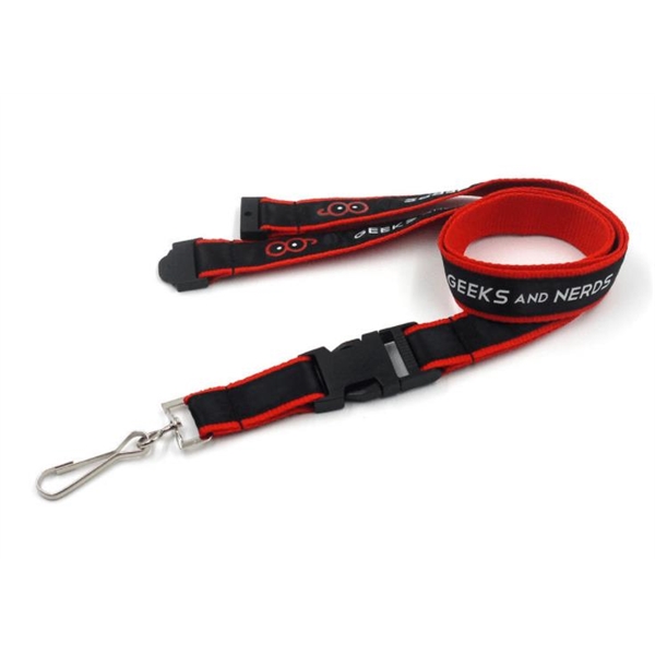 Satin Ribbon Full Color Polyester double layer lanyard 2