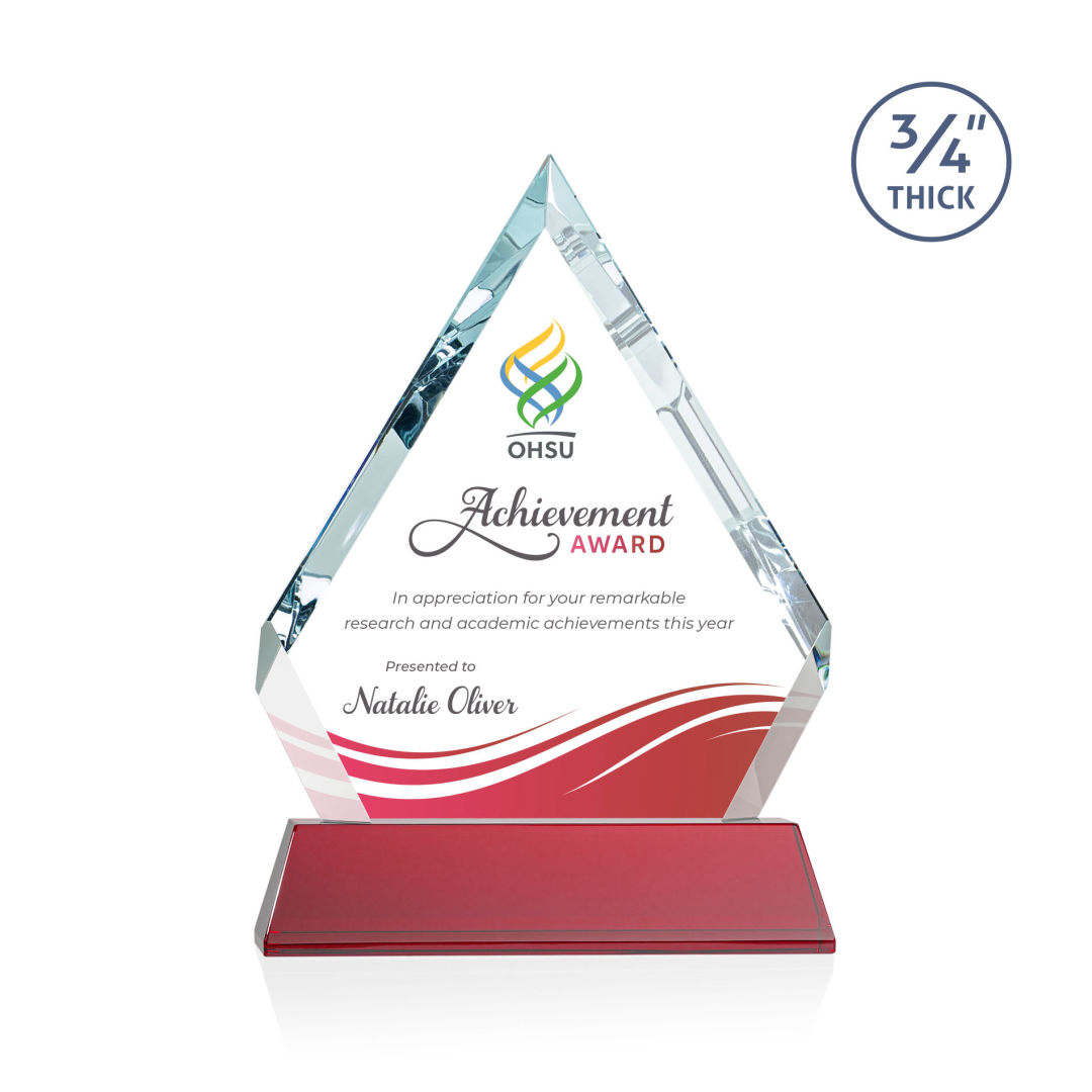 Apex VividPrint™ Award on Newhaven Base - Red 4