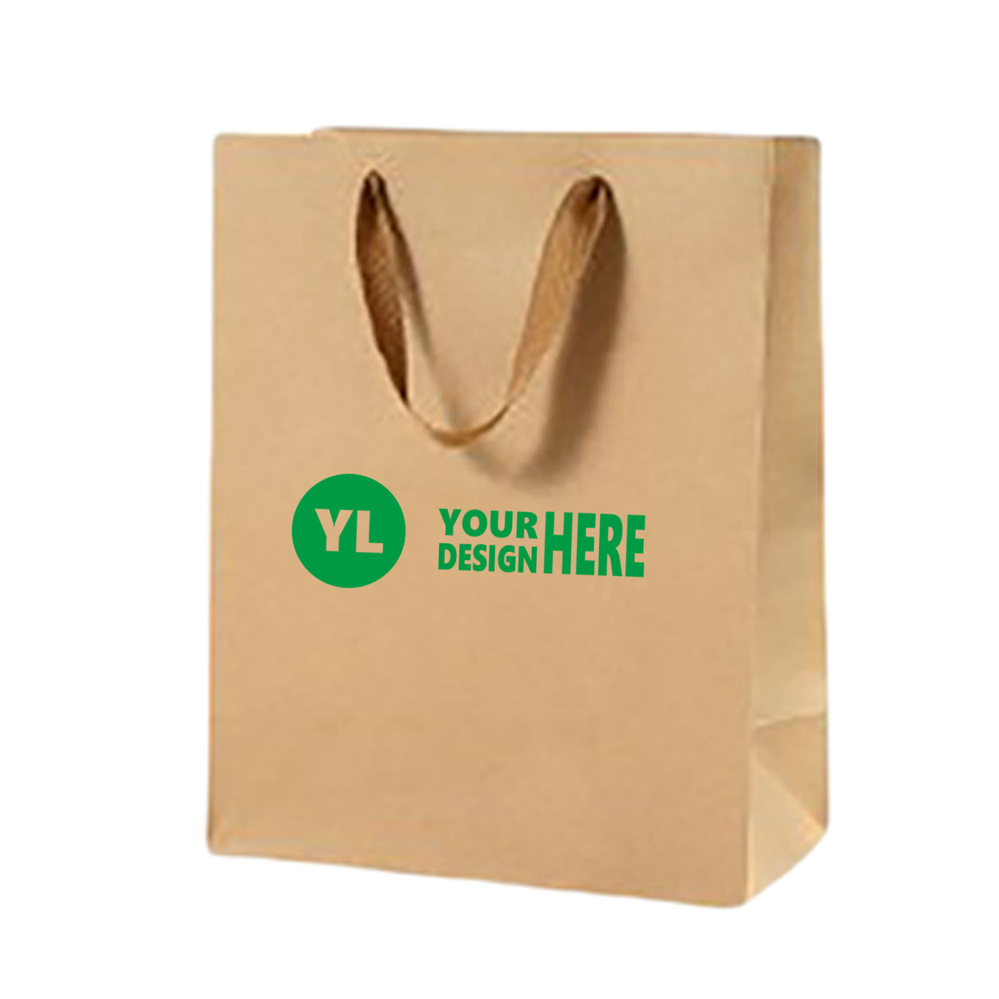 Brown Kraft Paper Gift Tote Bags with Cloth Handles 1
