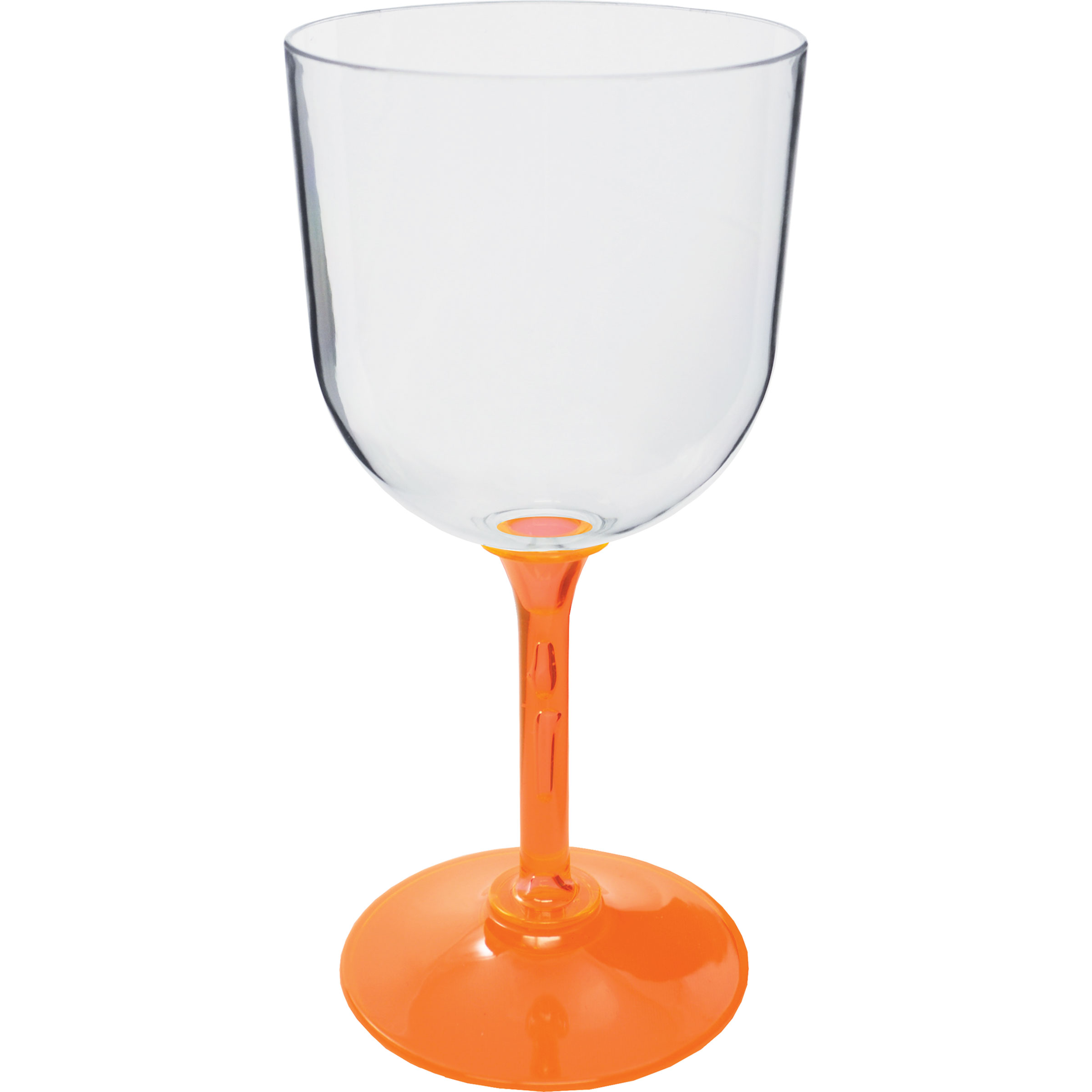 14oz Standard Stem Plastic Wine Goblet with Your Choice of Stem Color 14