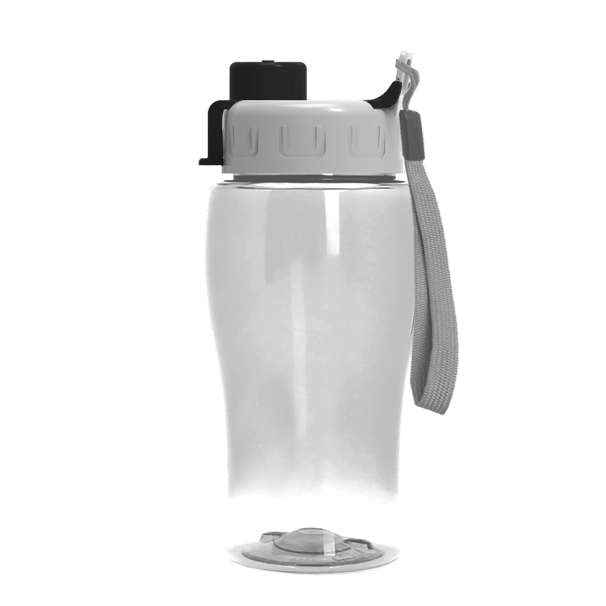 Poly-Pure Jr. - 18 oz. Transparent Bottle with Quick Snap 10
