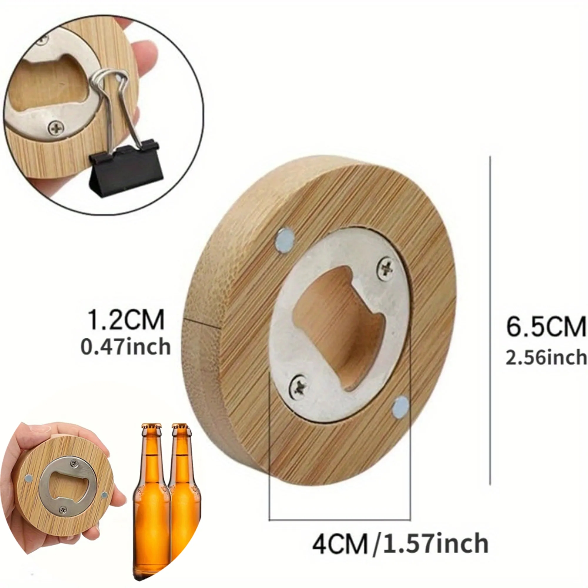 Custom Logo Bamboo Opener with Magnet 1