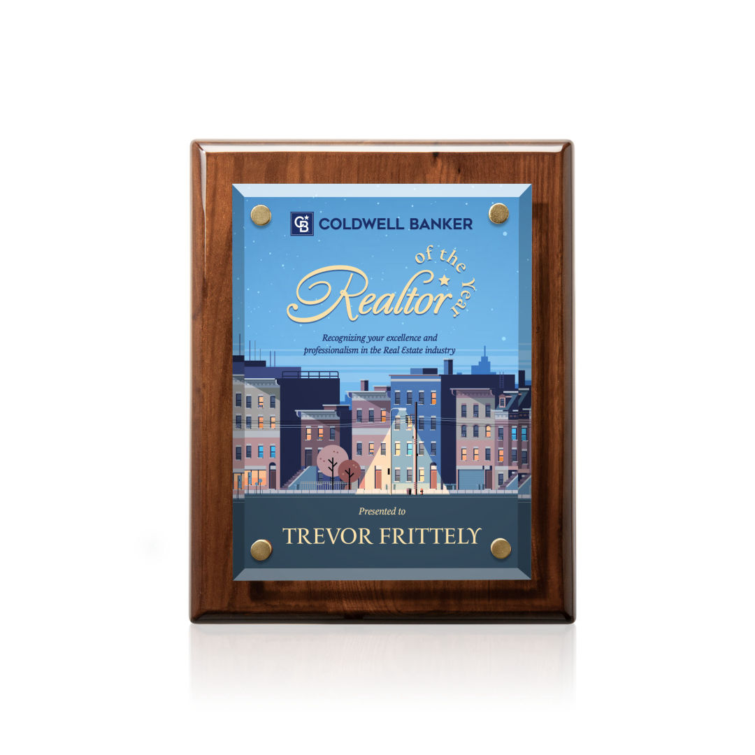 Caledon VividPrint™ Plaque - Walnut/Gold 3