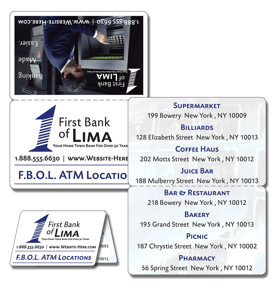 Bank Wallet Card - 3.5x4.5 Bi-Fold - 14 pt. 1