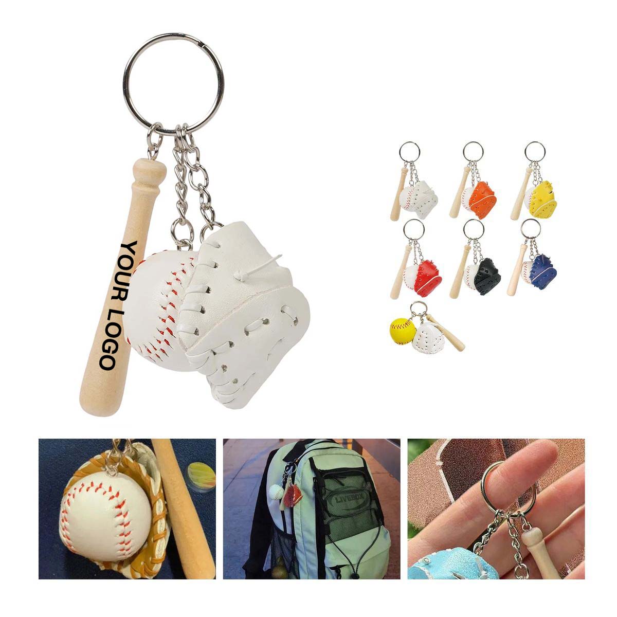 Baseball Souvenir Keychain Compact Design 3