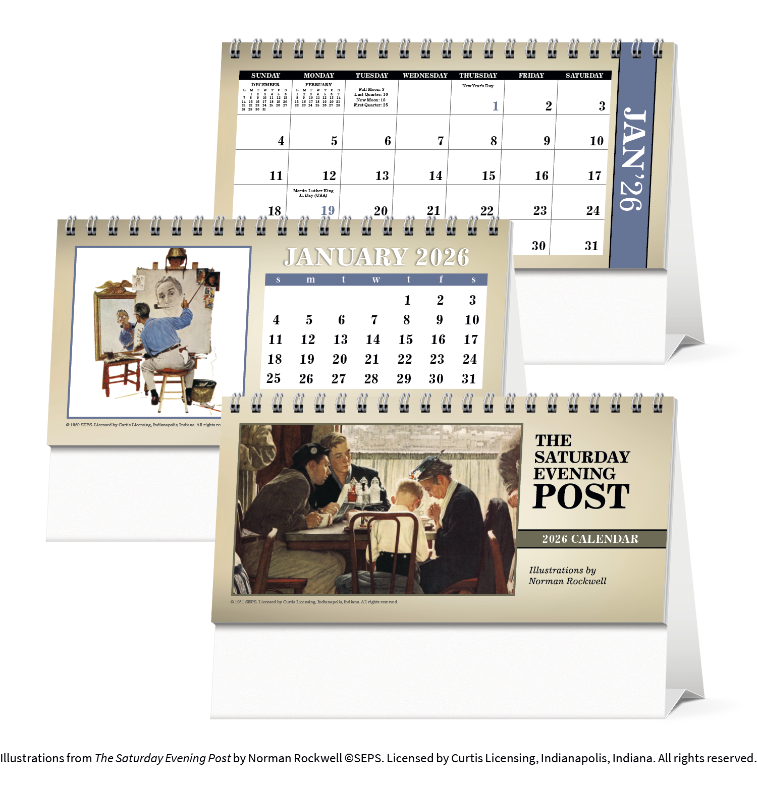 Triumph® Calendars The Saturday Evening Post Illustrations by Norman Rockwell Desk Calendar 14