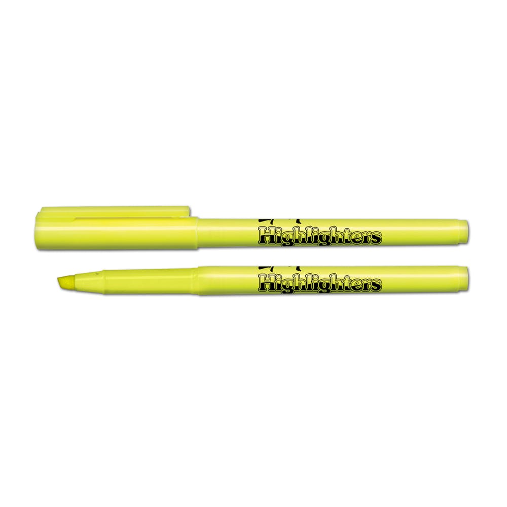 Bulk Pen Style Highlighters - 500 Count Fluorescent Yellow Chisel Tip 2