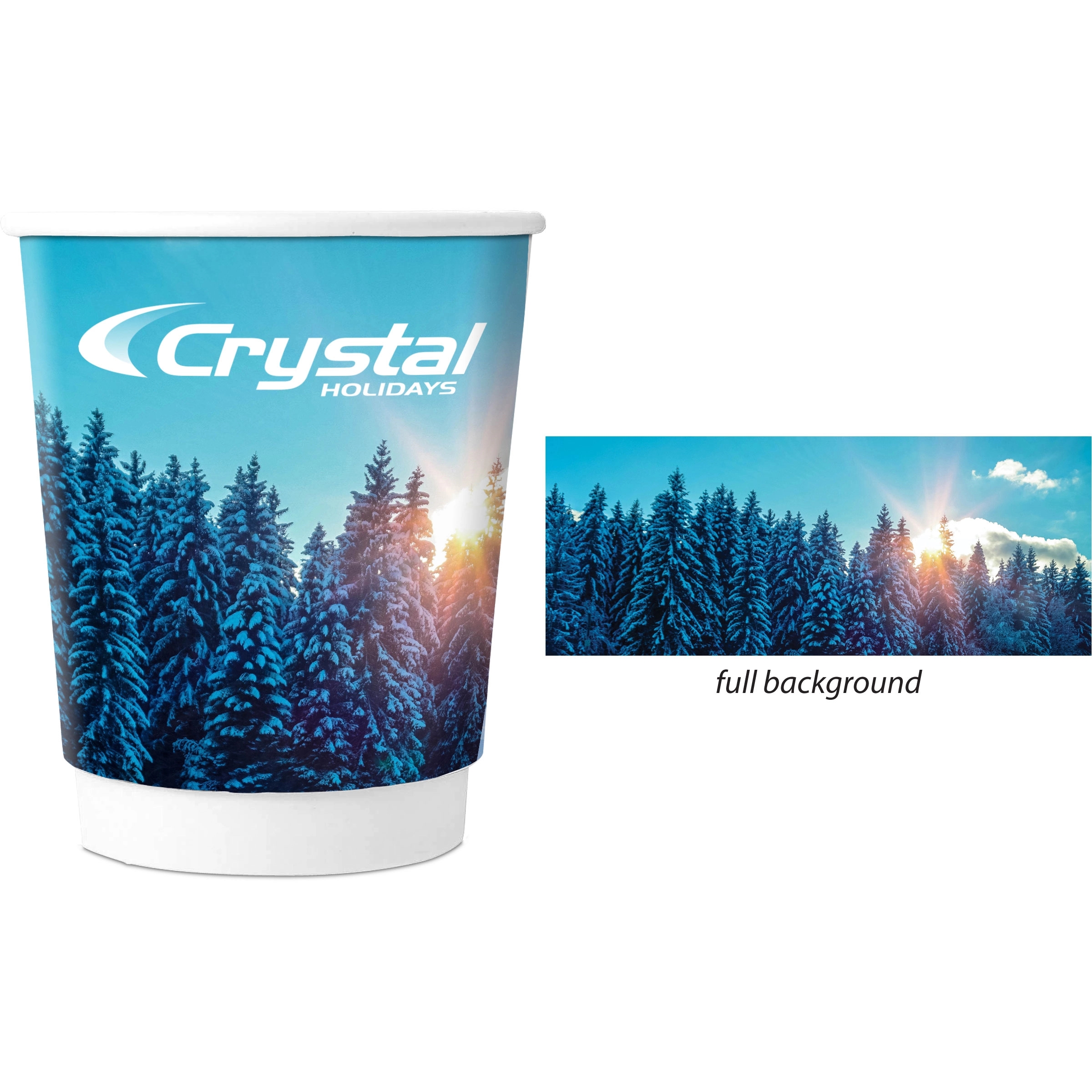 Holiday Themed 8 oz Double Wall Cup 4