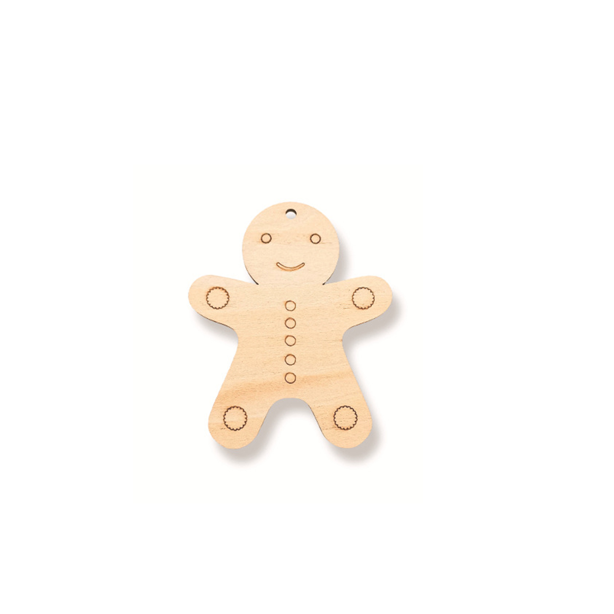 Natural Wood Christmas Tree Pendant 62