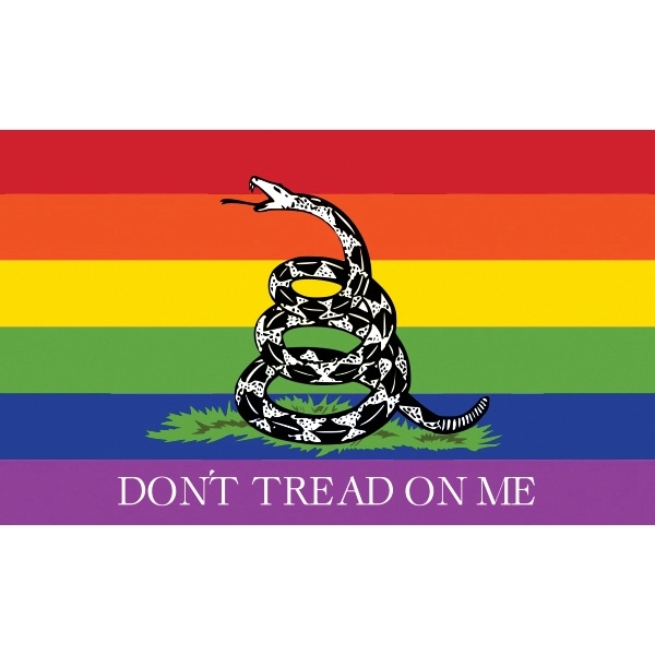 Don't Tread on Me Pride Premium Car Flag 1