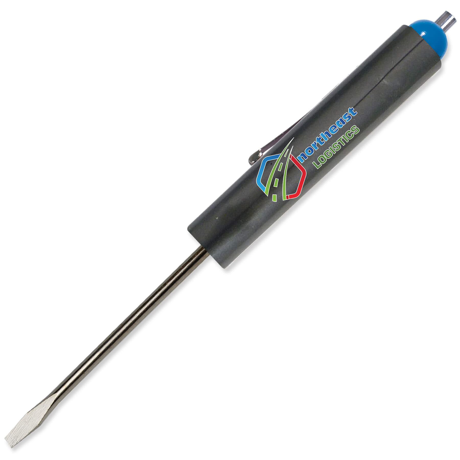 Jumbo Pocket Screwdriver 1/8" Flat Tip Blade + Magnet Top 6