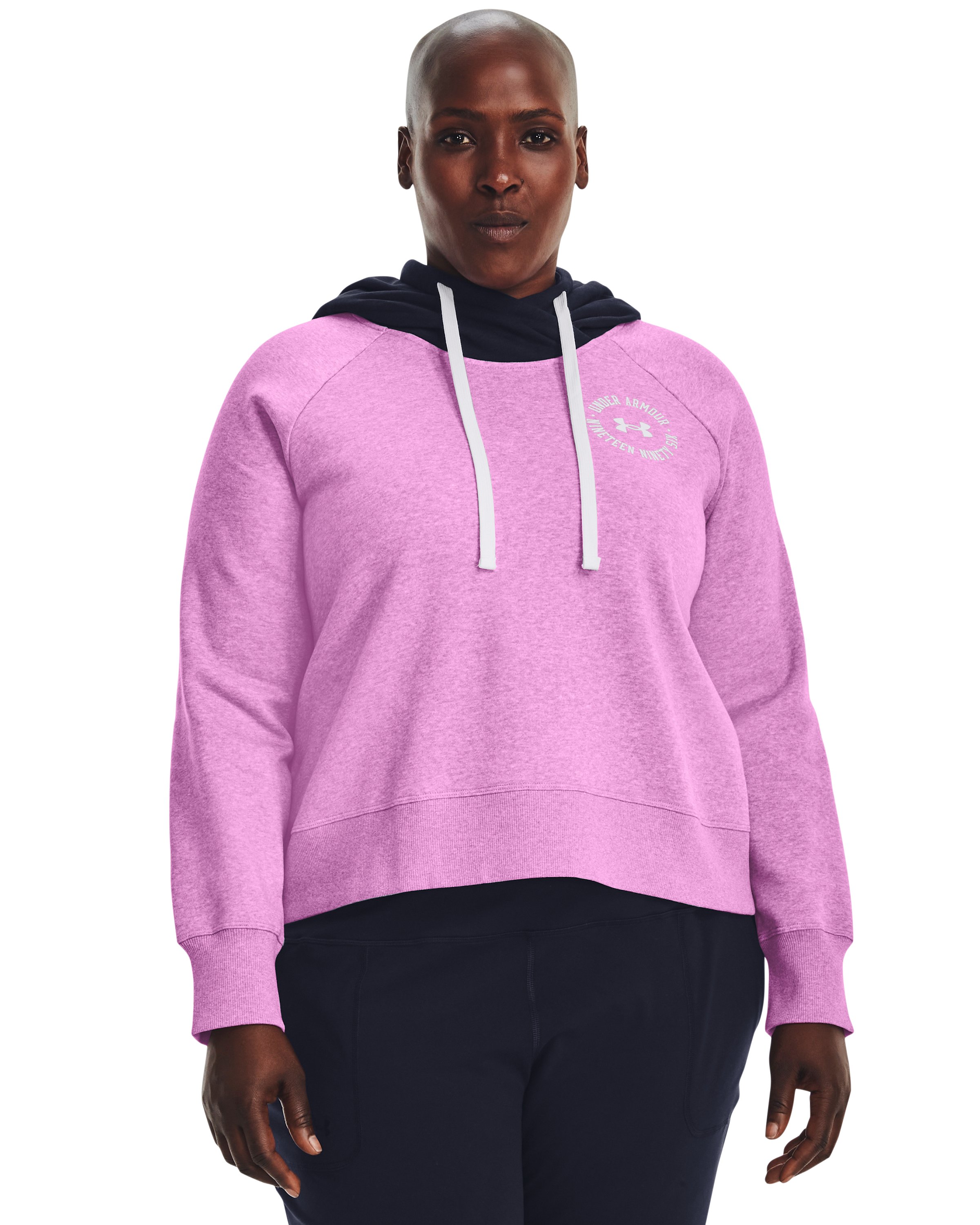 UA Rival Fleece Colorblock Women's Hoodie 2
