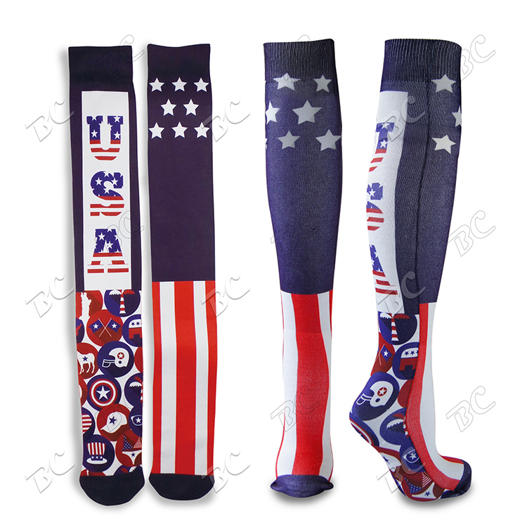 24" Knee High Tube Socks with Full Color Sublimation 2