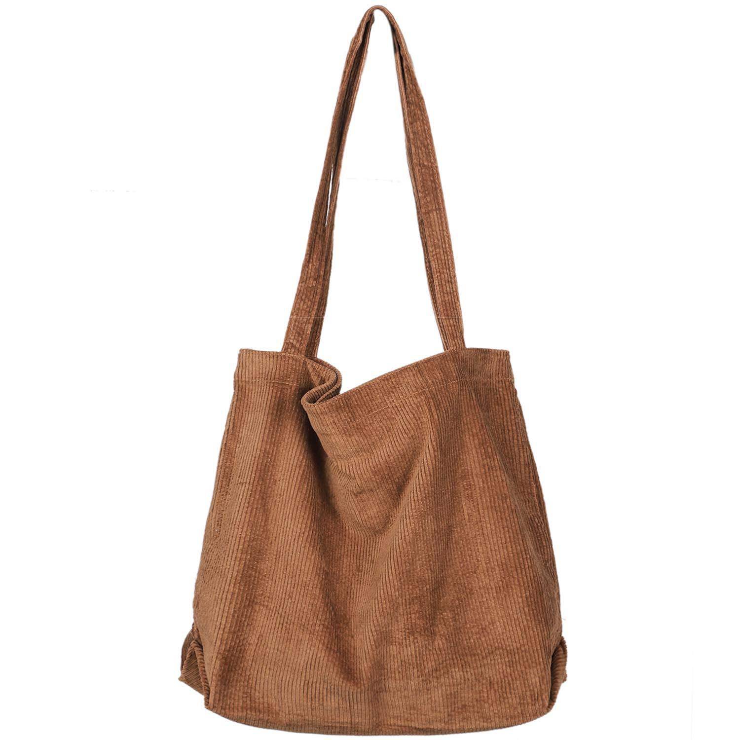 Corduroy Tote Bag for Women, custom tote bag with logo imprint 3