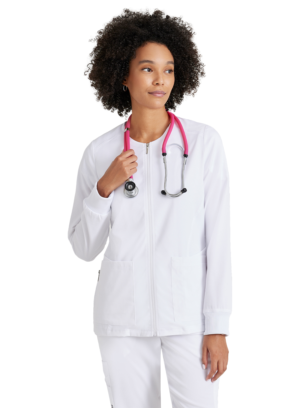 Grey's Anatomy Spandex Stretch - Women's Five-Pocket Gianna Warm-Up Scrub Jacket 19