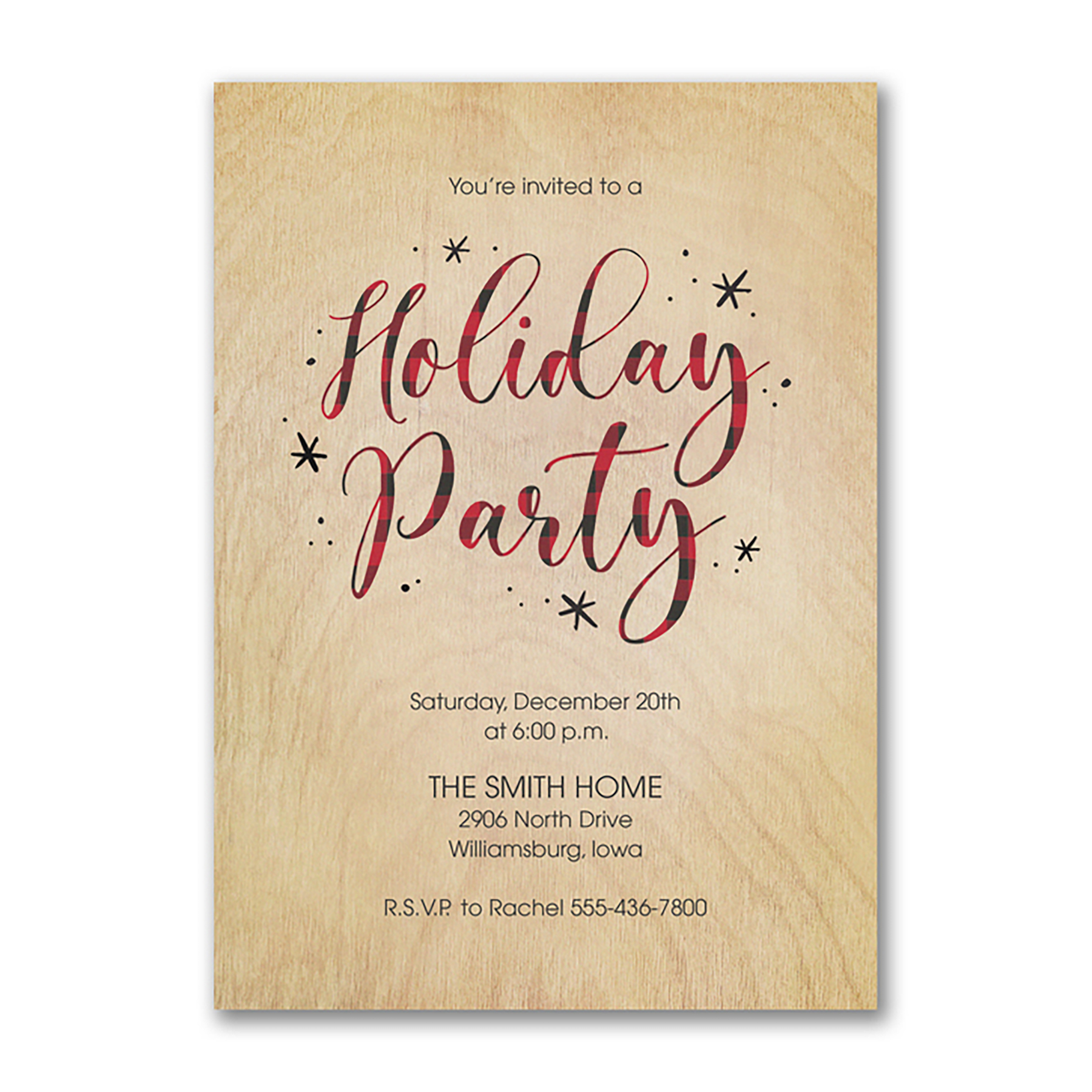 Plaid Party Event Invitation 3