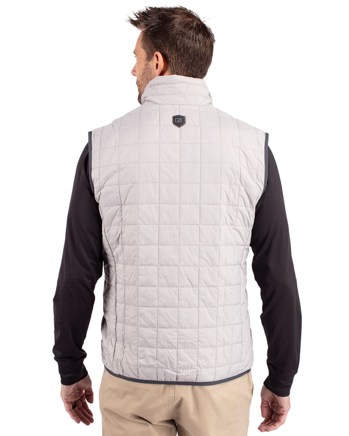 Cutter & Buck Rainier Recycled Insulated Puffer Mens Big & Tall Full Zip Vest Big & Tall 45