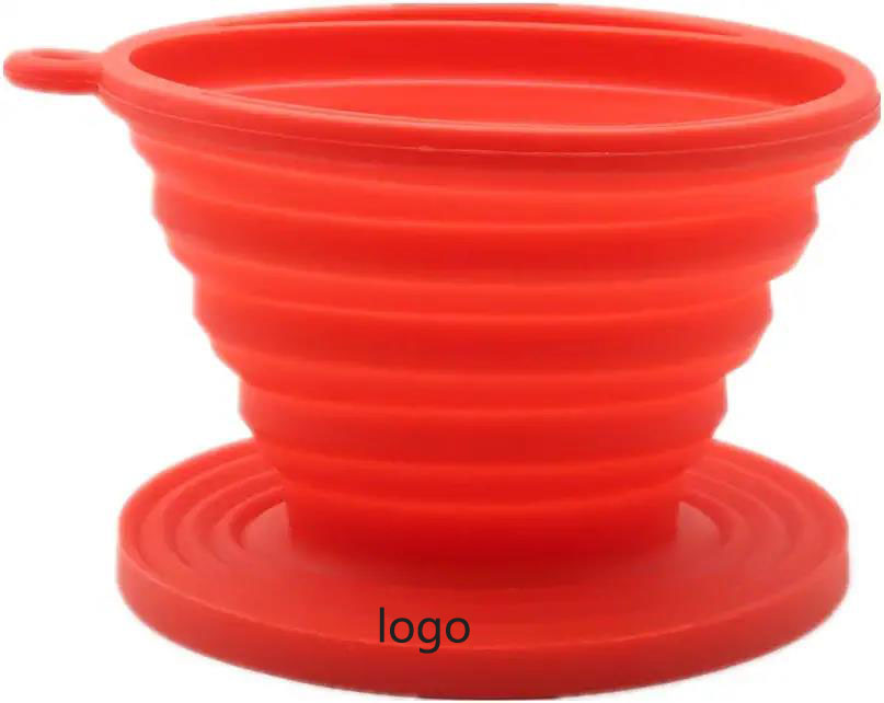 Collapsible Silicone Portable Reusable Coffee Dripper w/ Carry Clip 6