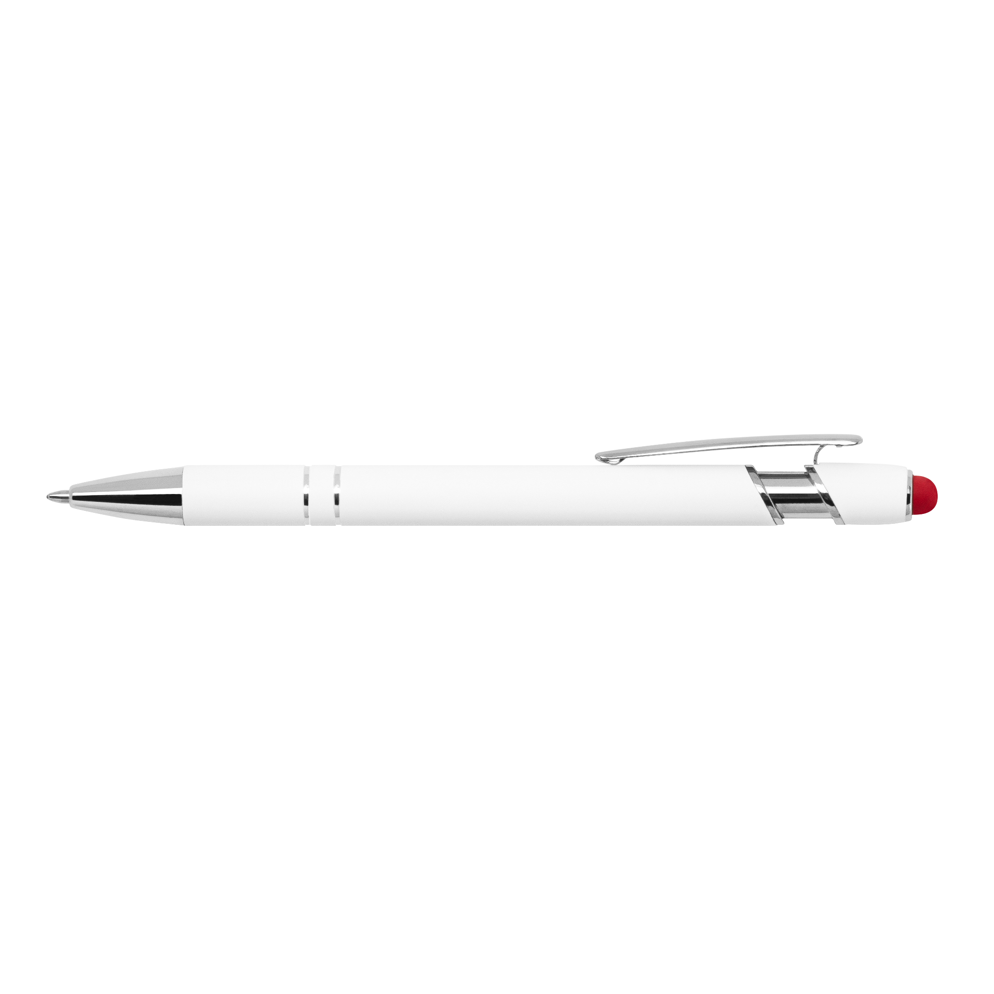Ellipse Softy White Barrel Metal Pen w/ Stylus 34