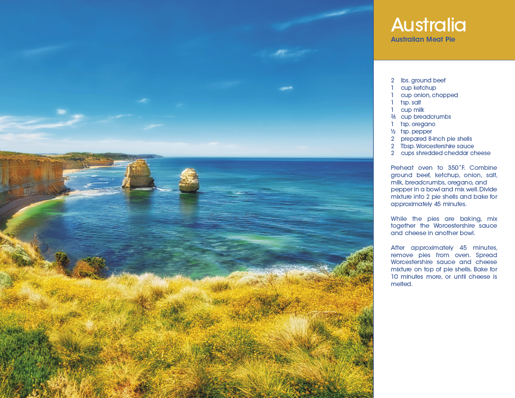 Triumph® Calendars World Scenes with Recipe Calendar 13