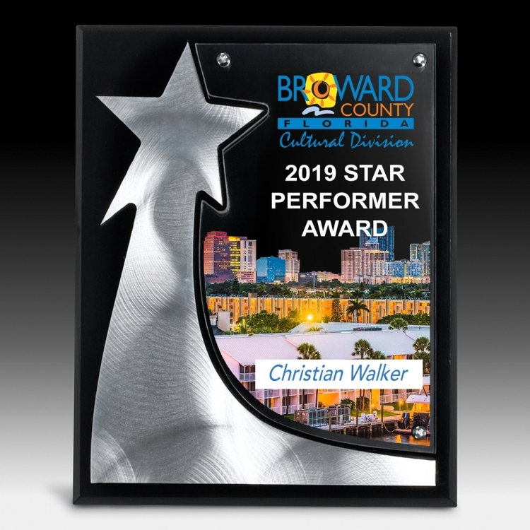 The Rising Star Plaque - Screen Printed - (8" x 10" x 3/4") 11