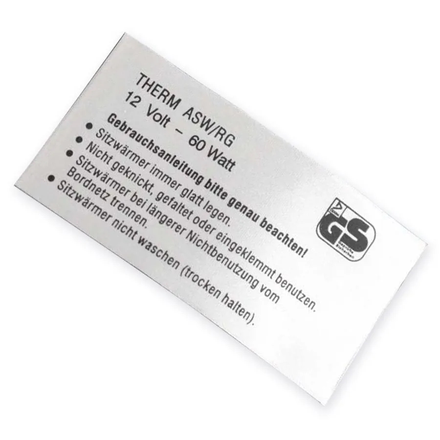 Printed Care Labels 4